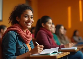 students attending a lecture
