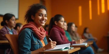 students attending a lecture
