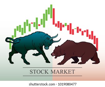 Bull and bear market symbols