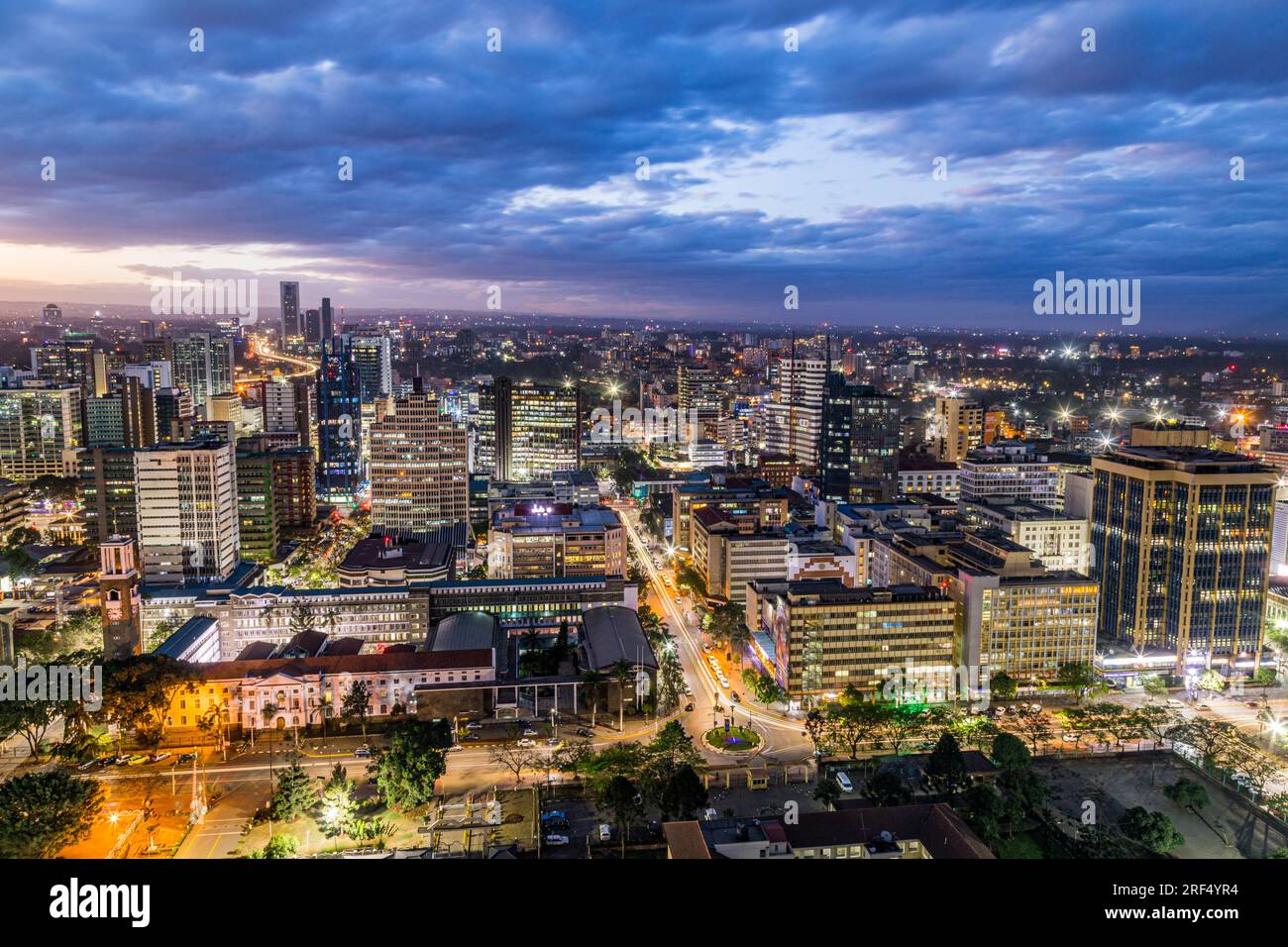 Nairobi skyline at night
