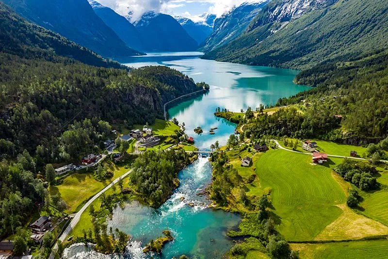 Oslo fjord landscape in Norway
