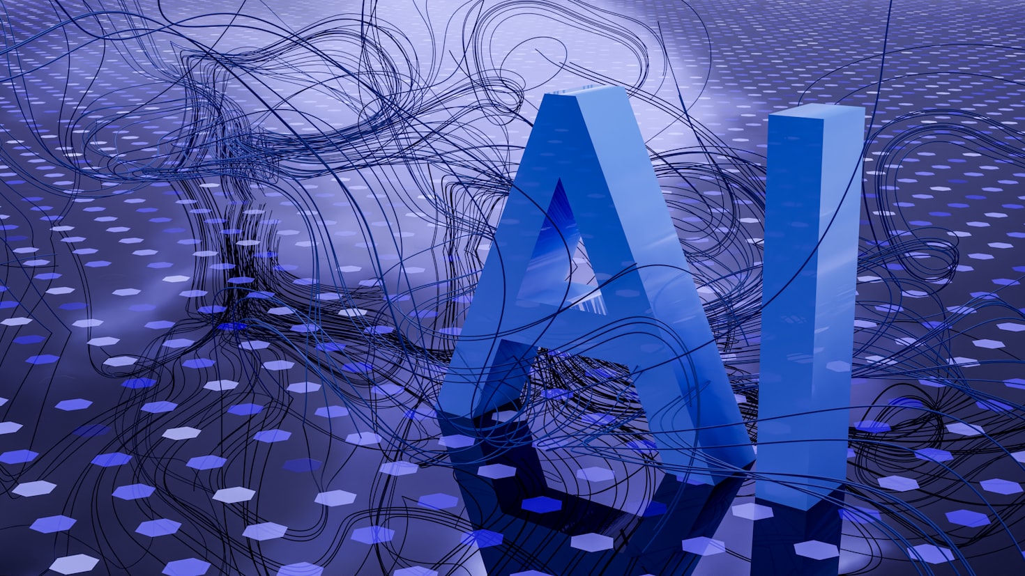 Abstract representation of artificial intelligence technology