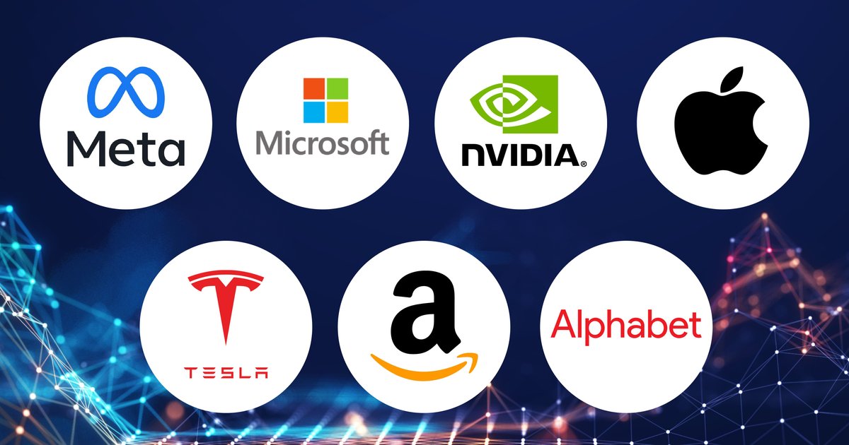Logos of leading tech companies driving AI advancement