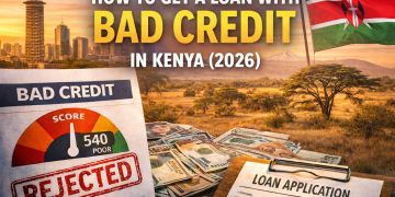 Loan application against Kenya's sunset backdrop