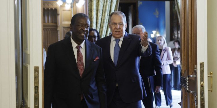 Musalia Mudavadi meets Sergey Lavrov during diplomatic talks in Moscow