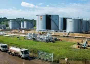 Kenya fuel storage depot with tanker trucks under the G-to-G fuel import system