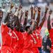 Kenya Shujaa rugby team celebrates victory over USA at Hong Kong Sevens after winning 17-10 to reach quarterfinals