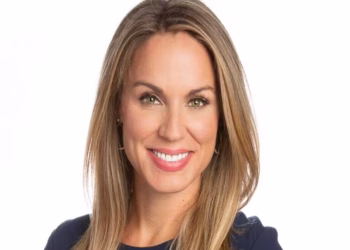 Nicole Saphier speaking during a television segment as a medical expert discussing public health topics