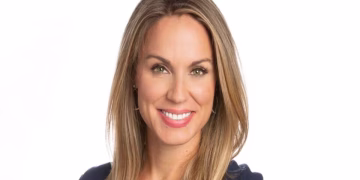 Nicole Saphier speaking during a television segment as a medical expert discussing public health topics
