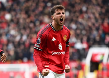 Manchester United player celebrating passionately during a Premier League match ahead of the Sunderland vs Manchester United preview