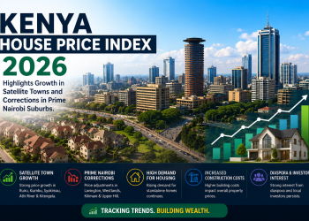 Kenya house price index 2026 Nairobi skyline showing modern high-rises and property market activity
