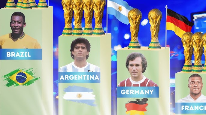 alt="FIFA World Cup Trophy displayed on the field in a grand stadium"
