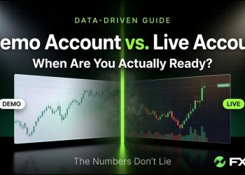 Demo account vs live account comparison – charts showing practice versus real trading readiness