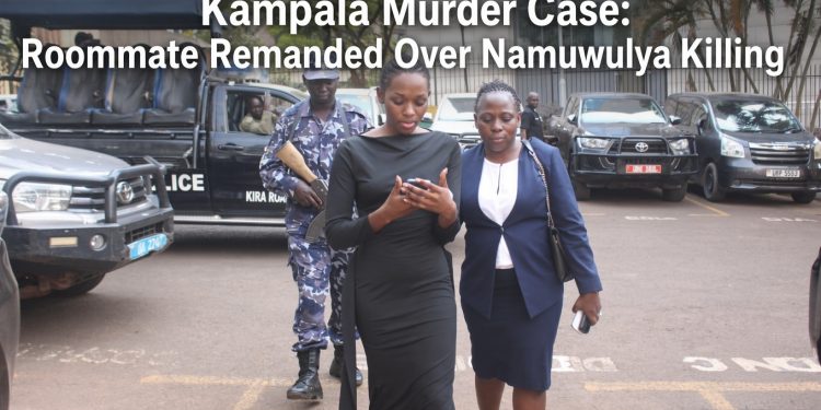 Kampala Murder Case: Roommate Remanded Over Namuwulya Killing – suspect escorted by police