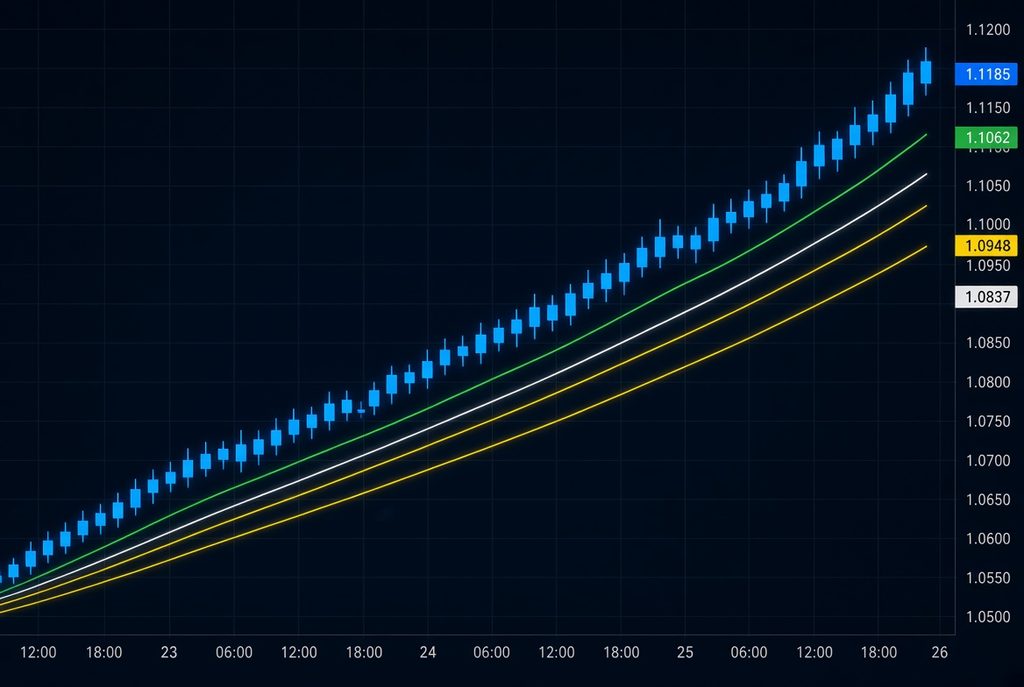 using moving averages to spot forex trends – multiple MAs aligned in strong uptrend